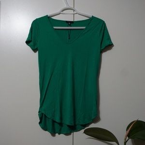 DYNAMITE Green V-neck Shirt